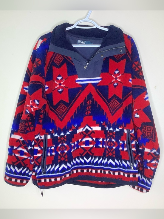 Ralph Lauren Other - < Vintage Polo Ralph Lauren Aztec Southwestern Fleece Pullover >